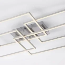 Luminaires Leuchten Direkt Plafonnier Leuchten-Direkt IVEN LED Nickel mat, 4 lumières, Télécommandes* Éclairage Led