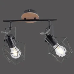 Lampes Industrielles-Luminaires Leuchten Direkt Plafonnier Leuchten-Direkt JARO Bois clair, 2 lumières