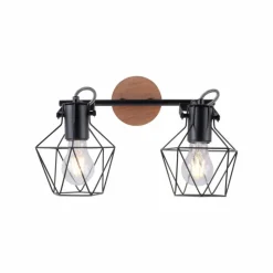 Lampes Industrielles-Luminaires Leuchten Direkt Plafonnier Leuchten-Direkt JARO Bois clair, 2 lumières