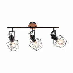 Lampes Industrielles-Luminaires Leuchten Direkt Plafonnier Leuchten-Direkt JARO Bois clair, 3 lumières