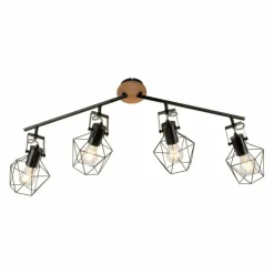 Lampes Industrielles-Luminaires Leuchten Direkt Plafonnier Leuchten-Direkt JARO Bois clair, 4 lumières