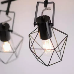 Lampes Industrielles-Luminaires Leuchten Direkt Plafonnier Leuchten-Direkt JARO Bois clair, 4 lumières