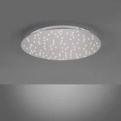 Luminaires Leuchten Direkt Plafonnier Leuchten-Direkt SPARKLE LED Nickel mat, 1 lumière, Télécommandes* Éclairage Led