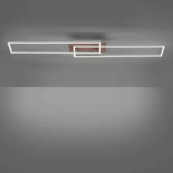 Lampes En Bois-Luminaires Leuchten Direkt Plafonnier Leuchten-Direkt IVEN LED Bois clair, 2 lumières, Télécommandes