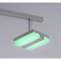 Luminaires Leuchten Direkt Plafonnier Leuchten-Direkt SABI LED Nickel mat, 6 lumières, Télécommandes, Changeur de couleurs