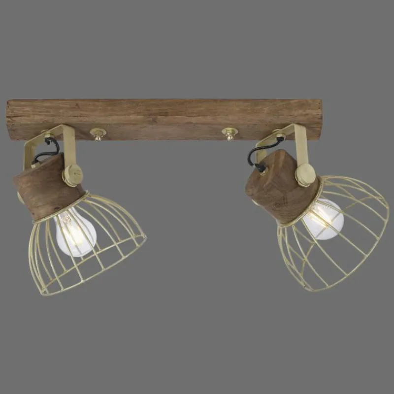 Lampes En Bois-Luminaires Leuchten Direkt Plafonnier Leuchten-Direkt ALAMI Bois foncé, 2 lumières