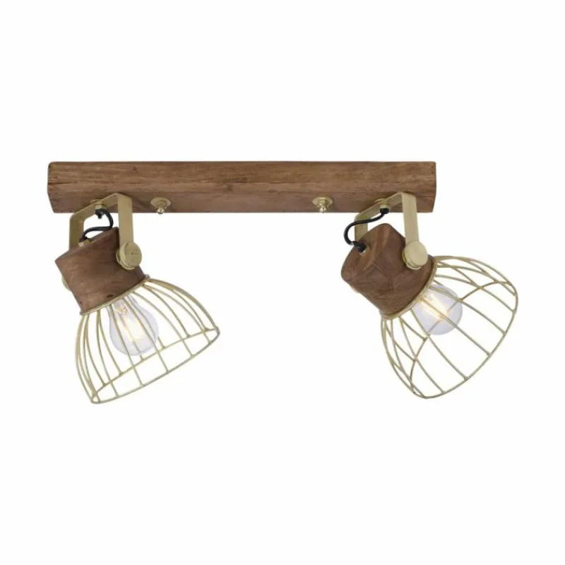 Lampes En Bois-Luminaires Leuchten Direkt Plafonnier Leuchten-Direkt ALAMI Bois foncé, 2 lumières