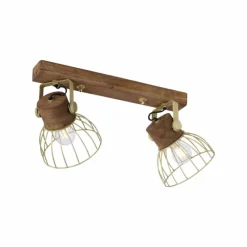 Lampes En Bois-Luminaires Leuchten Direkt Plafonnier Leuchten-Direkt ALAMI Bois foncé, 2 lumières