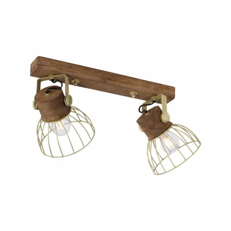 Lampes En Bois-Luminaires Leuchten Direkt Plafonnier Leuchten-Direkt ALAMI Bois foncé, 2 lumières
