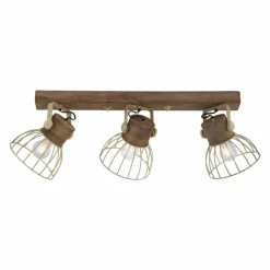 Lampes En Bois-Luminaires Leuchten Direkt Plafonnier Leuchten-Direkt ALAMI Bois foncé, 3 lumières