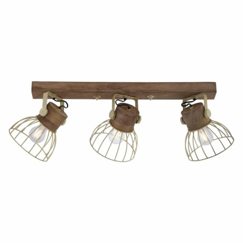 Lampes En Bois-Luminaires Leuchten Direkt Plafonnier Leuchten-Direkt ALAMI Bois foncé, 3 lumières