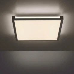 Luminaires Leuchten Direkt Plafonnier Leuchten-Direkt MARIO LED Noir, 1 lumière, Télécommandes, Changeur de couleurs* Éclairage Led