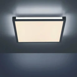 Luminaires Leuchten Direkt Plafonnier Leuchten-Direkt MARIO LED Noir, 1 lumière, Télécommandes, Changeur de couleurs* Éclairage Led