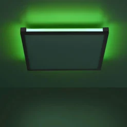 Luminaires Leuchten Direkt Plafonnier Leuchten-Direkt MARIO LED Noir, 1 lumière, Télécommandes, Changeur de couleurs* Éclairage Led