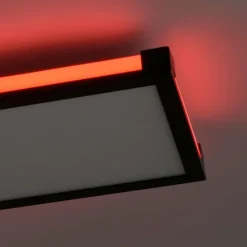 Luminaires Leuchten Direkt Plafonnier Leuchten-Direkt MARIO LED Noir, 1 lumière, Télécommandes, Changeur de couleurs* Éclairage Led