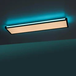 Luminaires Leuchten Direkt Plafonnier Leuchten-Direkt MARIO LED Noir, 1 lumière, Télécommandes, Changeur de couleurs* Éclairage Led