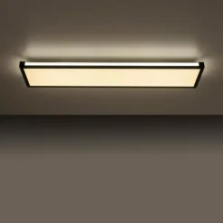 Luminaires Leuchten Direkt Plafonnier Leuchten-Direkt MARIO LED Noir, 1 lumière, Télécommandes, Changeur de couleurs* Éclairage Led