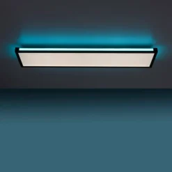 Luminaires Leuchten Direkt Plafonnier Leuchten-Direkt MARIO LED Noir, 1 lumière, Télécommandes, Changeur de couleurs* Éclairage Led