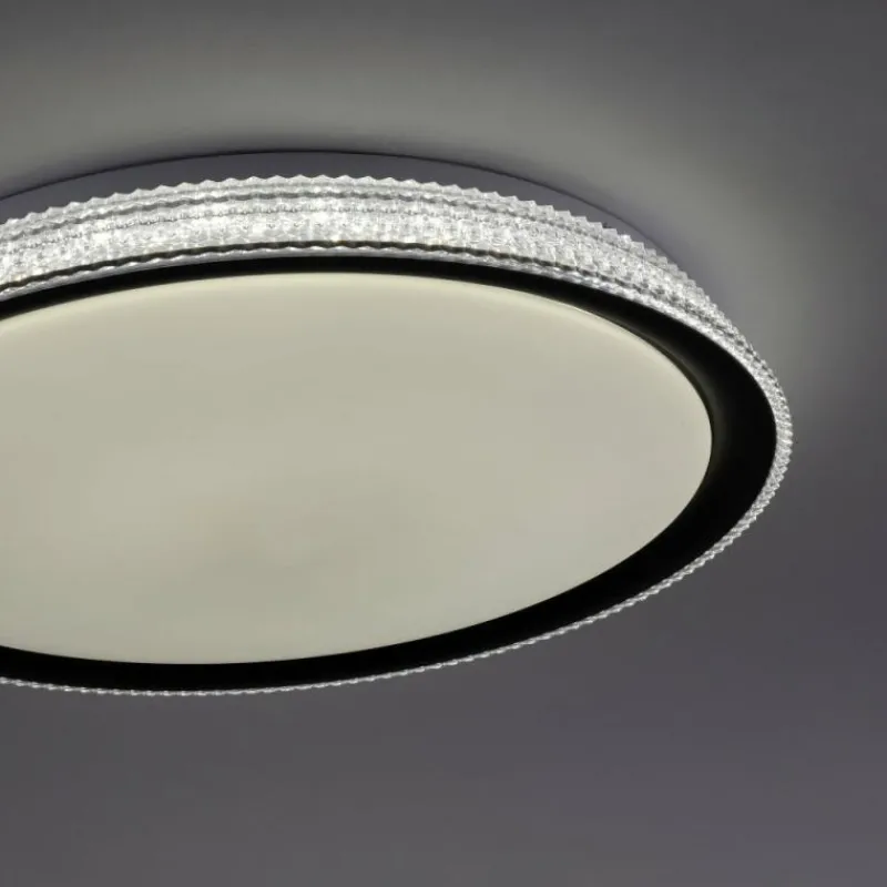 Luminaires Leuchten Direkt Plafonnier Leuchten-Direkt LOLAsmart-KARI LED Argenté, 1 lumière, Télécommandes, Changeur de couleurs