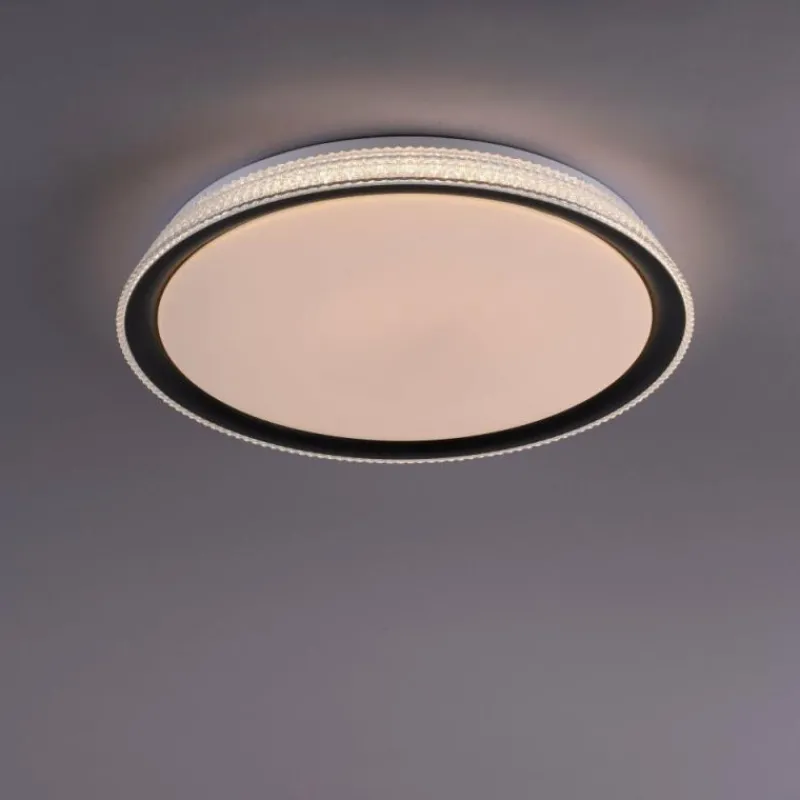 Luminaires Leuchten Direkt Plafonnier Leuchten-Direkt LOLAsmart-KARI LED Argenté, 1 lumière, Télécommandes, Changeur de couleurs