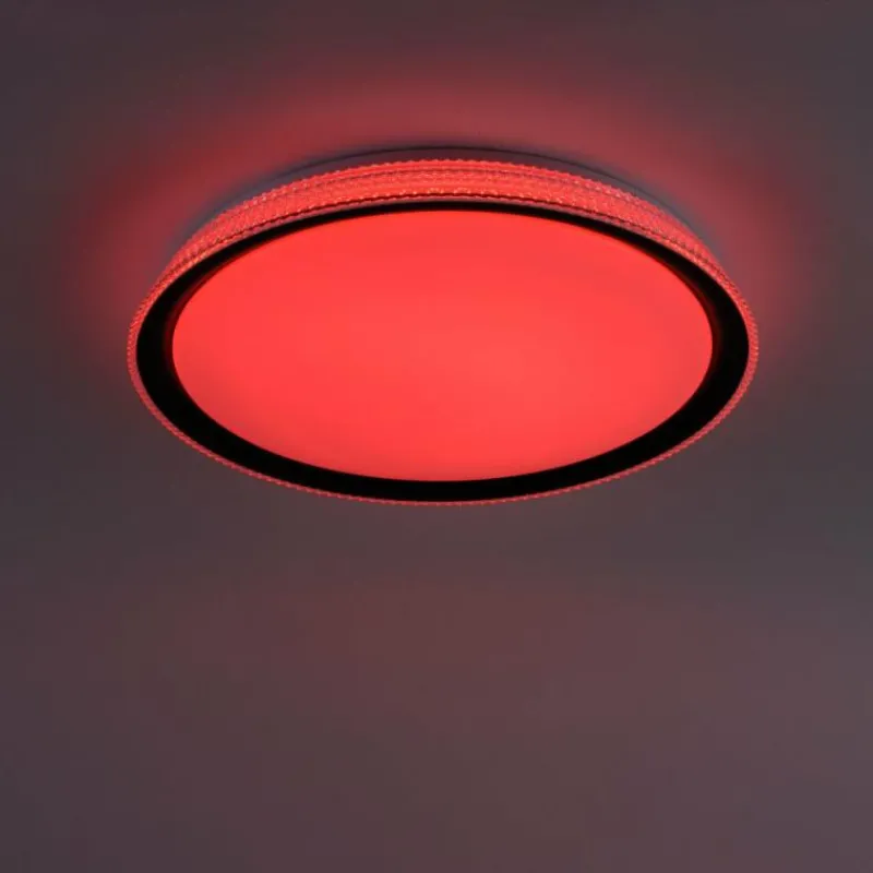 Luminaires Leuchten Direkt Plafonnier Leuchten-Direkt LOLAsmart-KARI LED Argenté, 1 lumière, Télécommandes, Changeur de couleurs