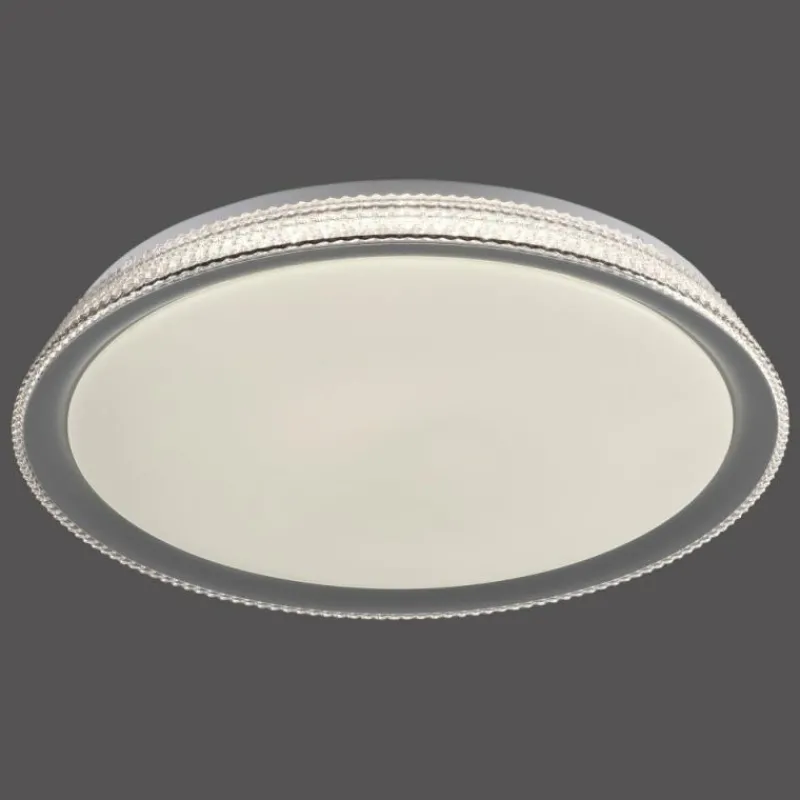 Luminaires Leuchten Direkt Plafonnier Leuchten-Direkt LOLAsmart-KARI LED Argenté, 1 lumière, Télécommandes, Changeur de couleurs