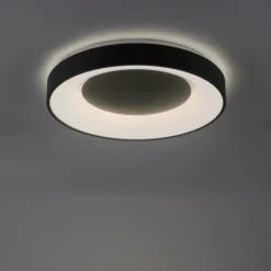 Luminaires Leuchten Direkt Plafonnier Leuchten-Direkt LOLAsmart-ANIKA LED Anthracite, 1 lumière, Télécommandes, Changeur de couleurs