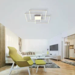 Luminaires Leuchten Direkt Plafonnier Leuchten-Direkt ASMIN LED Acier brossé, 3 lumières, Télécommandes* Éclairage Led