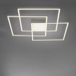 Luminaires Leuchten Direkt Plafonnier Leuchten-Direkt ASMIN LED Acier brossé, 3 lumières, Télécommandes* Éclairage Led