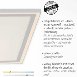 Luminaires Leuchten Direkt Plafonnier Leuchten-Direkt EDGING LED Blanc, 1 lumière, Télécommandes* Éclairage Led