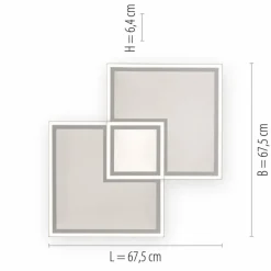 Luminaires Leuchten Direkt Plafonnier Leuchten-Direkt EDGING LED Blanc, 1 lumière, Télécommandes* Éclairage Led