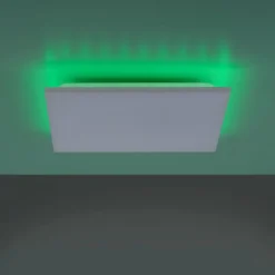 Luminaires Leuchten Direkt Plafonnier Leuchten-Direkt GUSTAV LED Blanc, 1 lumière, Télécommandes, Changeur de couleurs* Éclairage Led