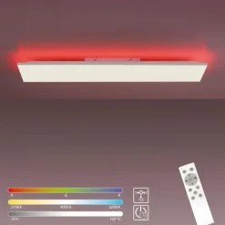 Luminaires Leuchten Direkt Plafonnier Leuchten-Direkt GUSTAV LED Blanc, 1 lumière, Télécommandes, Changeur de couleurs* Éclairage Led