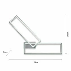 Luminaires Leuchten Direkt Plafonnier Leuchten-Direkt FELIX60 LED Acier brossé, 1 lumière, Télécommandes, Changeur de couleurs* Éclairage Led