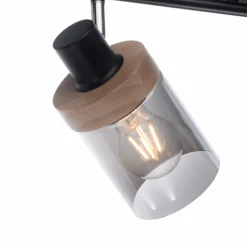 Suspension Verre Fumé-Luminaires Leuchten Direkt Plafonnier Leuchten-Direkt PASQUAL Noir, 4 lumières