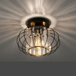 Lampes Vintages & Rétros-Luminaires Leuchten Direkt Plafonnier Leuchten-Direkt SCULA Noir, 1 lumière