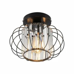 Lampes Vintages & Rétros-Luminaires Leuchten Direkt Plafonnier Leuchten-Direkt SCULA Noir, 1 lumière