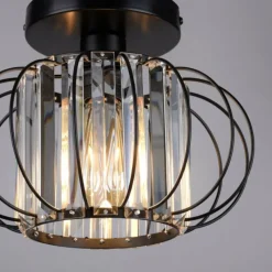 Lampes Vintages & Rétros-Luminaires Leuchten Direkt Plafonnier Leuchten-Direkt SCULA Noir, 1 lumière