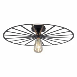 Lampes Vintages & Rétros-Luminaires Leuchten Direkt Plafonnier Leuchten-Direkt SPIKE Noir, 1 lumière