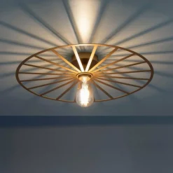 Lampes Vintages & Rétros-Luminaires Leuchten Direkt Plafonnier Leuchten-Direkt SPIKE Laiton, 1 lumière