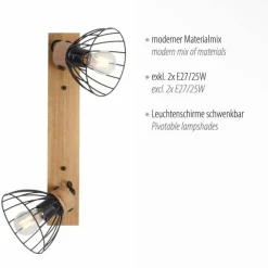 Lampes Vintages & Rétros-Luminaires Leuchten Direkt Plafonnier Leuchten-Direkt LAMI Écru, 2 lumières