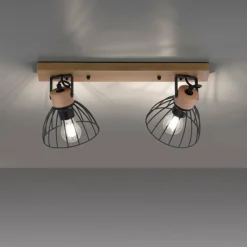 Lampes Vintages & Rétros-Luminaires Leuchten Direkt Plafonnier Leuchten-Direkt LAMI Écru, 2 lumières