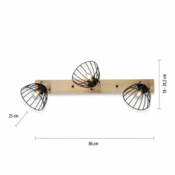 Lampes Vintages & Rétros-Luminaires Leuchten Direkt Plafonnier Leuchten-Direkt LAMI Écru, 3 lumières