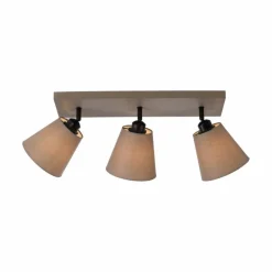 Lampes En Tissu-Luminaires Leuchten Direkt Plafonnier Leuchten-Direkt RIALA Taupe, 3 lumières