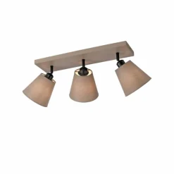 Lampes En Tissu-Luminaires Leuchten Direkt Plafonnier Leuchten-Direkt RIALA Taupe, 3 lumières