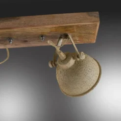 Lampes En Bois-Luminaires Leuchten Direkt Plafonnier Leuchten-Direkt SAMIA Bois foncé, 2 lumières