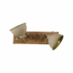 Lampes En Bois-Luminaires Leuchten Direkt Plafonnier Leuchten-Direkt SAMIA Bois foncé, 2 lumières