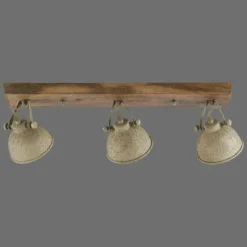 Lampes En Bois-Luminaires Leuchten Direkt Plafonnier Leuchten-Direkt SAMIA Bois foncé, 3 lumières