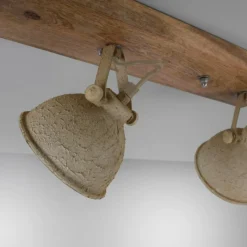 Lampes En Bois-Luminaires Leuchten Direkt Plafonnier Leuchten-Direkt SAMIA Bois foncé, 3 lumières
