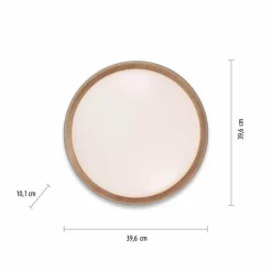 Lampes En Bois-Luminaires Leuchten Direkt Plafonnier Leuchten-Direkt EMILIA LED Gris, Écru, 1 lumière